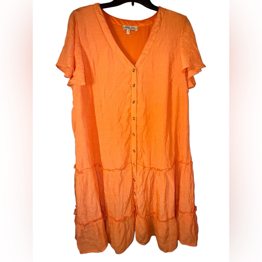 Speed Limit MPH Women’s Orange Ruffle Dress